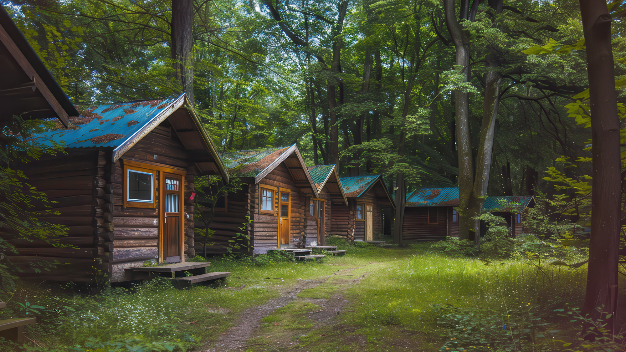 Scenic view of year-round camping in Bozrah, CT with lush surroundings