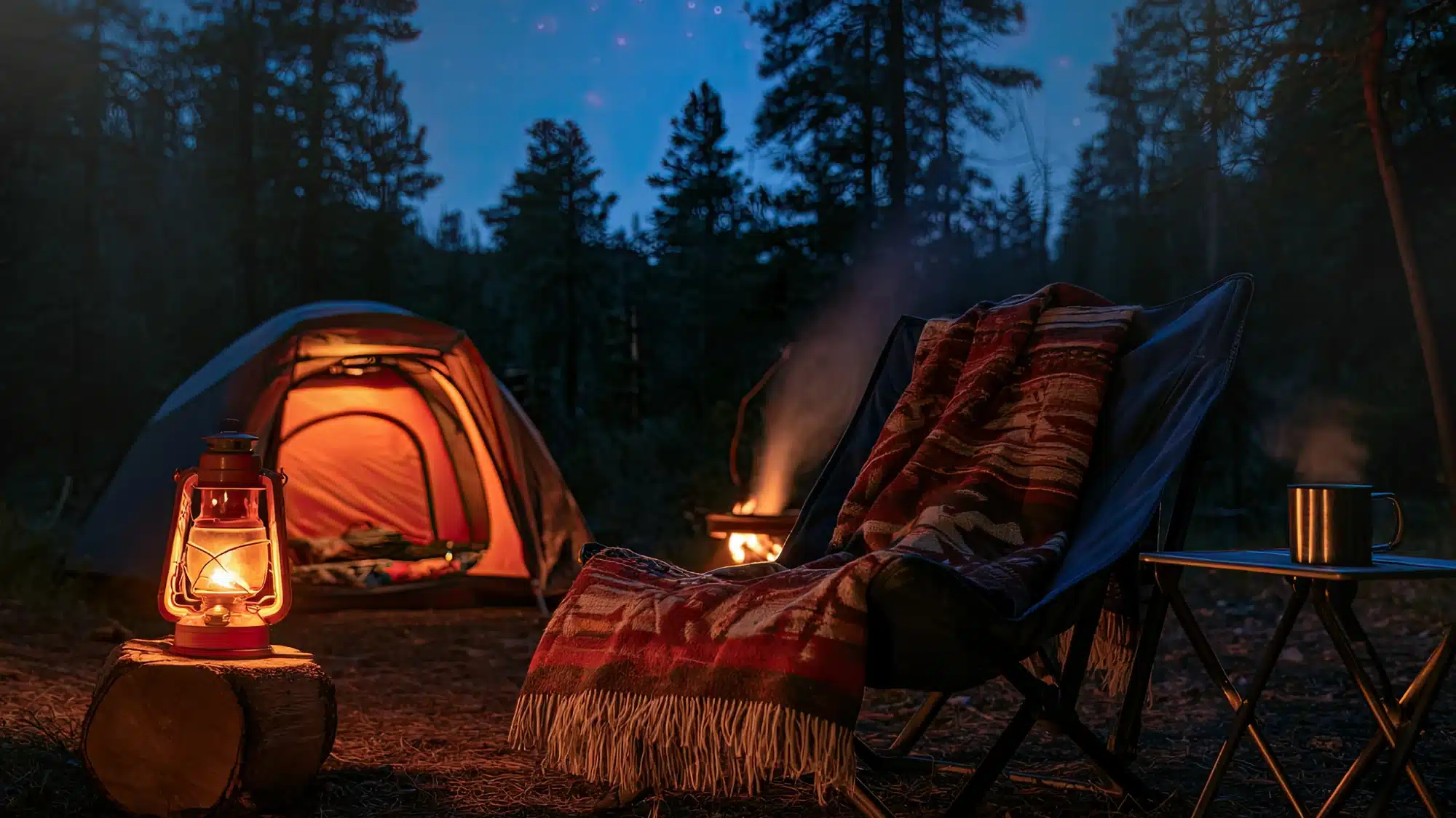 Camping tents and amenities at Bozrah Connecticut campground