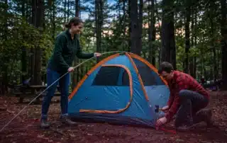Tent camping at Acorn Acres Campground in Bozrah, CT